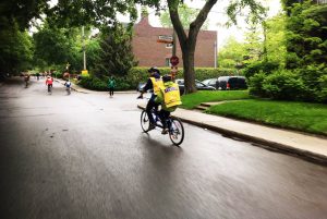 Tour de l'ile - Équipe tandem en action