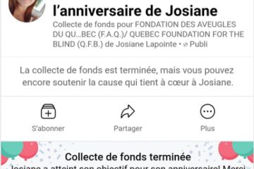 Image de la collecte de fonds de Josiane Lapointe