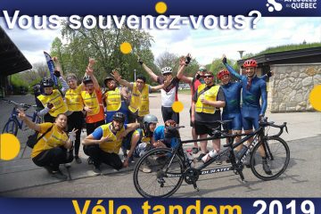 Description de l'image: Notre groupe de guides et de participants lors d'une sortie de vélo tandem en 2019